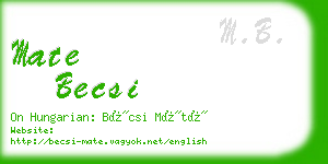 mate becsi business card